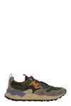 Flower Mountain Yamano 3 Uni Dark Grey And Brown Suede And Fabric Sneakers In Multi