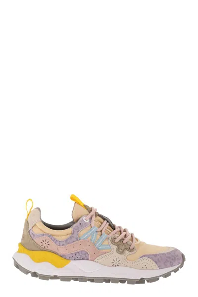 Flower Mountain Yamano 3 Floral-motif Panelled Sneakers In Neutral