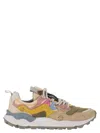 Flower Mountain Yamano 3 Suede And Nylon Dark Rose And Chestnut Sneakers In Pink/brown