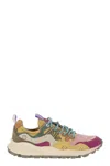 Flower Mountain Yamano 3 - Sneakers In Suede And Technical Fabric In Pink/fucsia