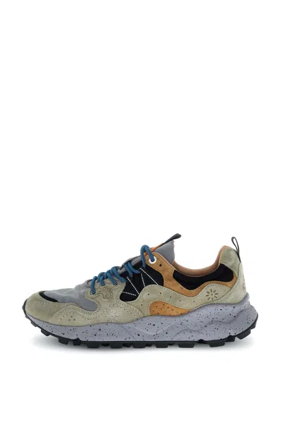 Flower Mountain Yamano 3 2017816-01-1e62 In Suede/nylon Dark Beige-grey-black (1e62)