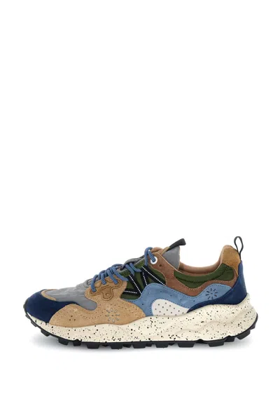 Flower Mountain Yamano 3 2017816-01-2c32 In Suede/nylon Navy-light Brown-grey (2c32)
