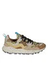 Flower Mountain Technical Ripstop And Suede Sneakers With Trekking Laces In Brown