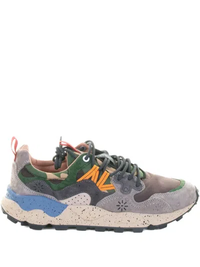 Flower Mountain Yamano 3 Camouflage Panelled Sneakers In Multi