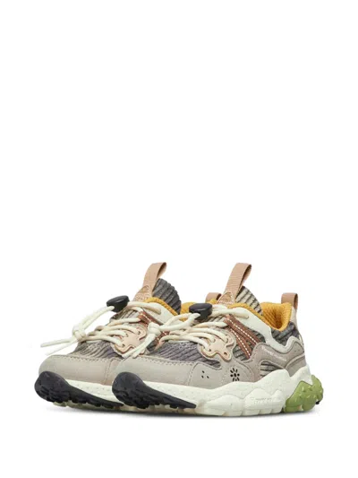 Flower Mountain Kids' Yamano 3 Corduroy Panelled Sneakers In Neutral