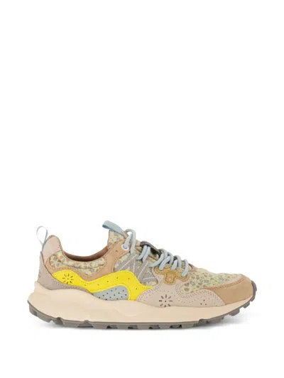 Flower Mountain Yamano 3 Floral-print Suede Sneakers In Multi