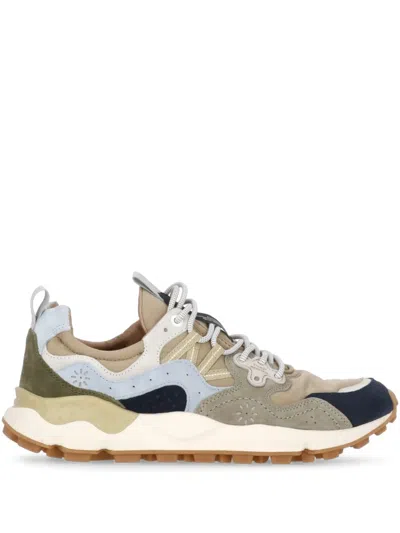 Flower Mountain Yamano 3 Leather-panelled Lace-up Sneakers In Multi