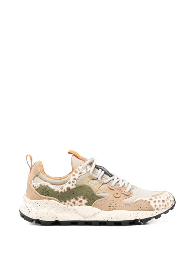 Flower Mountain Yamano 3 Leopard-print Panelled Sneakers In Multi