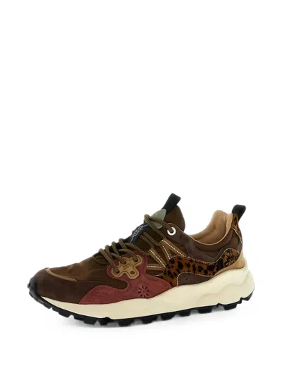 Flower Mountain Yamano 3 Leopard-print Sneakers In Brown