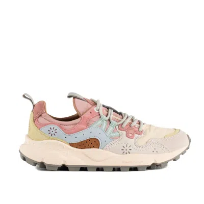 Flower Mountain Yamano 3 Light Brolin And Beige Suede And Nylon Sneakers In Multicolor