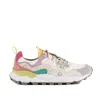 Flower Mountain Yamano 3 Light Lilac And White Suede And Nylon Sneakers In Multicolor