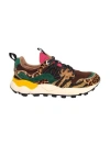 Flower Mountain Yamano 3 - Sneakers In Pony And Technical Fabric In Marrone