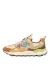 Flower Mountain Patchwork Leather Sneakers In Multi