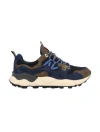 Flower Mountain Yamano 3 Sneakers  X Barbour In Navy