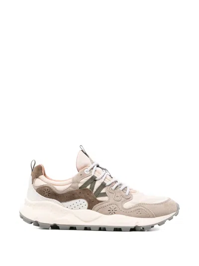 Flower Mountain Yamano 3 Nubuck Leather Sneakers In Neutral