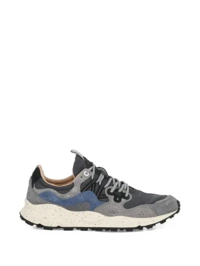 Flower Mountain Yamano 3 Panelled Sneakers In Blue