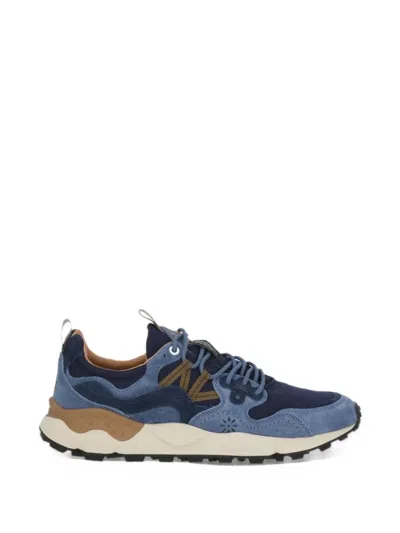 Flower Mountain Yamano 3 Panelled Sneakers In Blue