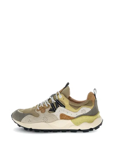 Flower Mountain Yamano 3 Panelled Sneakers In Multi
