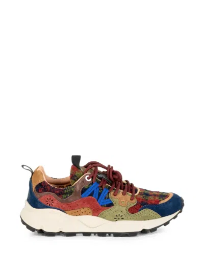 Flower Mountain Yamano 3 Panelled Sneakers In Multi