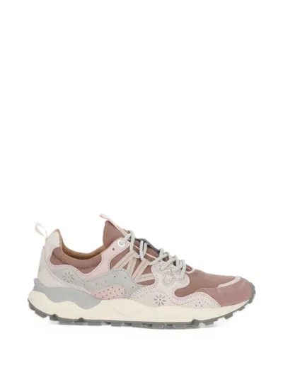 Flower Mountain Yamano 3 Panelled Sneakers In Gold