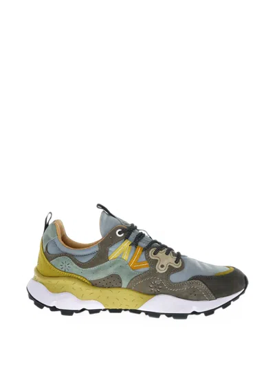 Flower Mountain Yamano 3 Panelled Suede Sneakers In Animal Print