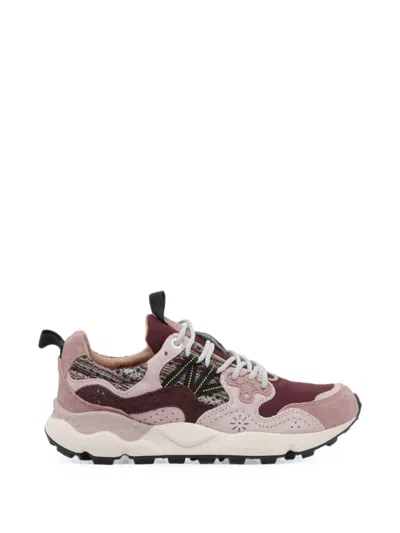 Flower Mountain Yamano 3 Panelled Suede Sneakers In Multi