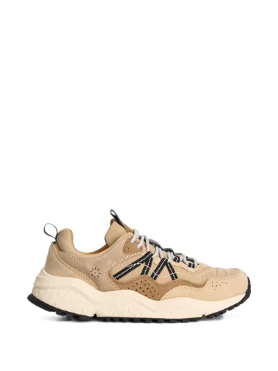 Flower Mountain Yamano 3 Perforated Panelled Sneakers In Neutral