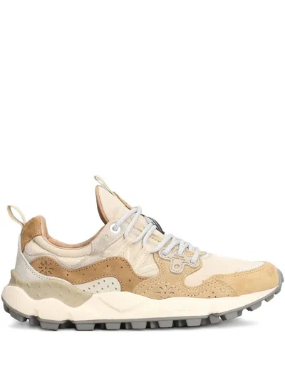 Flower Mountain Yamano 3 Perforated Panelled Trainers In Brown