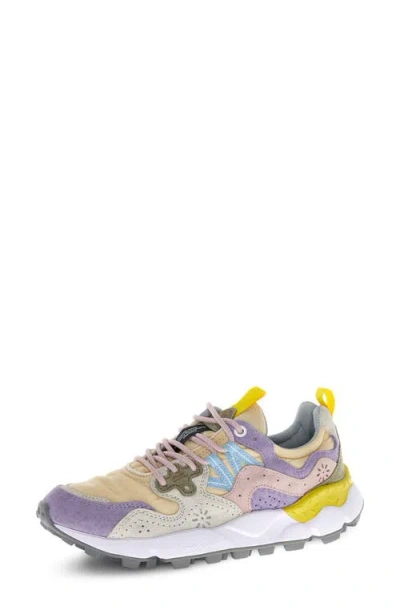 Flower Mountain Yamano 3 Sneakers In Suede And Technical Fabric In Multi