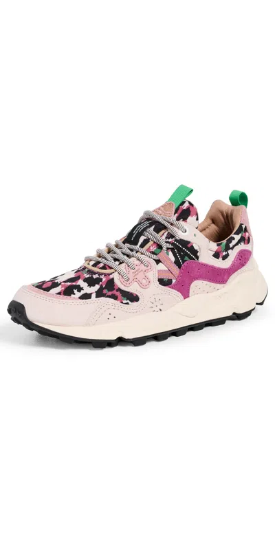 Flower Mountain Yamano 3 Sneakers Camo Pink/fuchsia In Multi