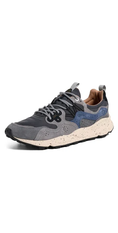 Flower Mountain Yamano 3 Sneakers Dark Grey/navy In Gray