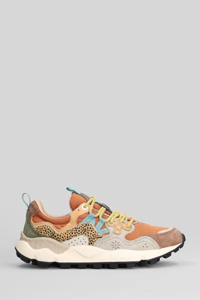 Flower Mountain Yamano 3 Panelled Sneakers In Brown