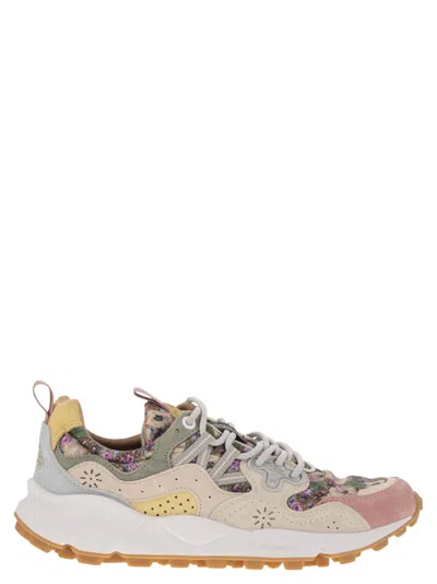 FLOWER MOUNTAIN FLOWER MOUNTAIN YAMANO 3 SNEAKERS IN SUEDE AND TECHNICAL FABRIC