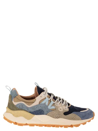 Flower Mountain Yamano 3 Sneakers In Suede And Technical Fabric In Multi