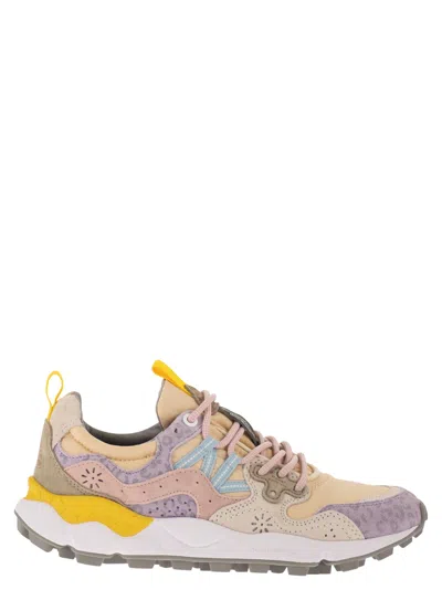 Flower Mountain Yamano 3 Sneakers In Suede And Technical Fabric In Multi