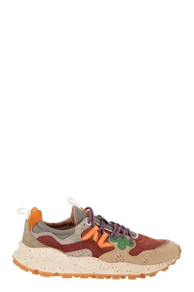 Flower Mountain Yamano 3 - Sneakers In Suede And Technical Fabric In Multi