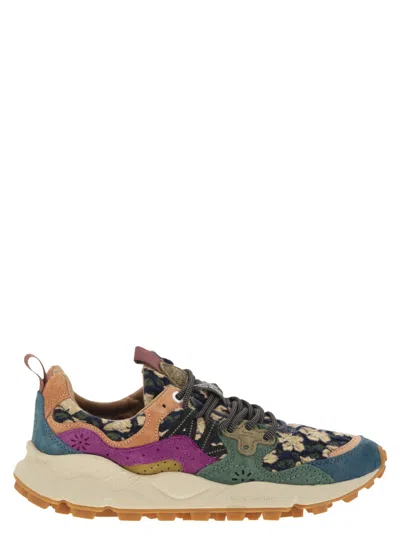 Flower Mountain Yamano 3 Sneakers In Suede And Technical Fabric