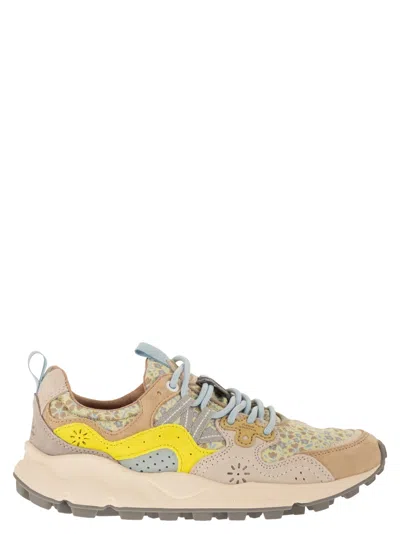 Flower Mountain Yamano 3 Sneakers In Suede And Technical Fabric In Multi