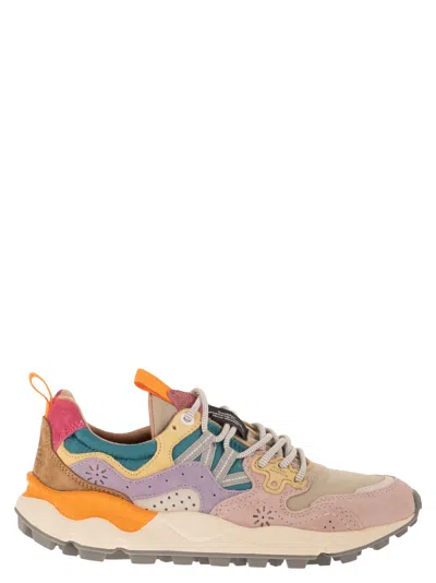 Flower Mountain Pastel-tone Sneakers With Animal Print Accents In Multi