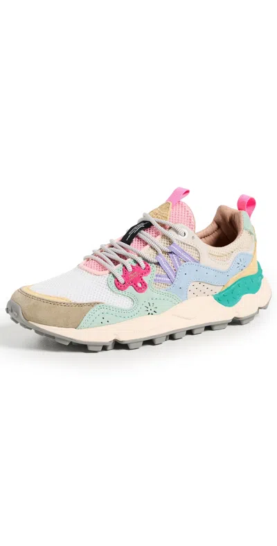 Flower Mountain Yamano 3 Sneakers Military/white/light Blue In Multi