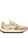 Flower Mountain Yamano 3 Natural And Dark Green Suede And Teddy Bear Sneakers In Multi