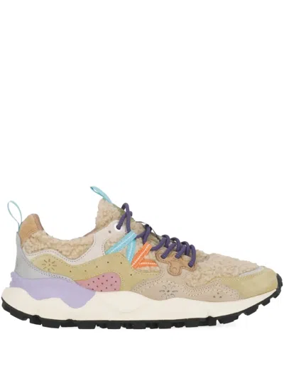 Flower Mountain Panelled-design Sneakers In Neutral