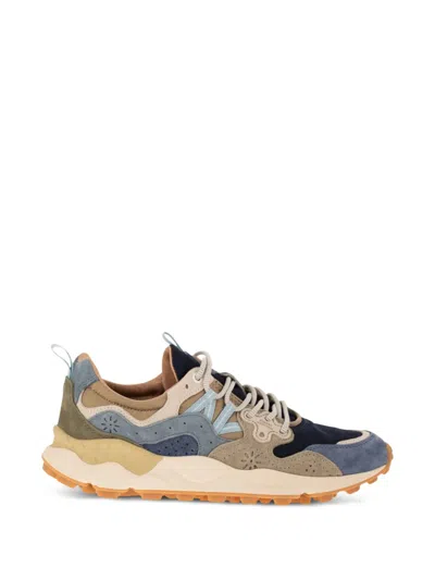 Flower Mountain Yamano 3 Sneakers In Suede And Technical Fabric In Multi
