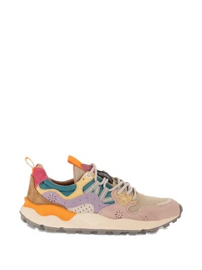 Flower Mountain Yamano 3 Sneakers In Suede And Technical Fabric In Multi