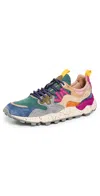 Flower Mountain Yamano 3 Sneakers In Suede And Technical Fabric In Multi