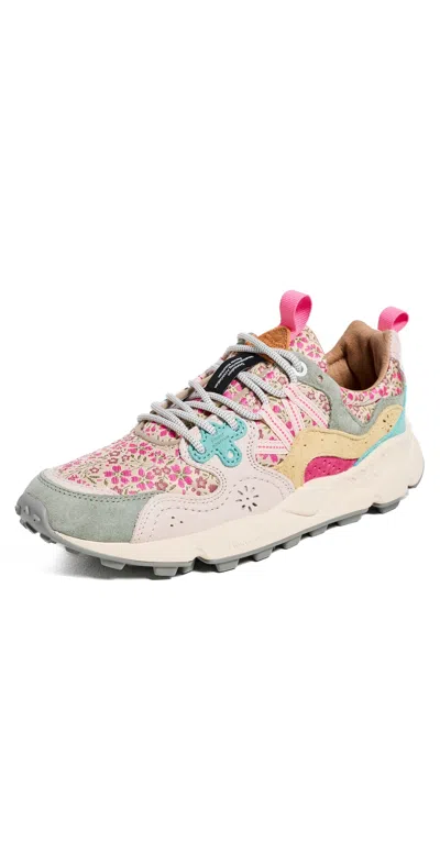 Flower Mountain Yamano 3 Sneakers Sage Pink In Multi