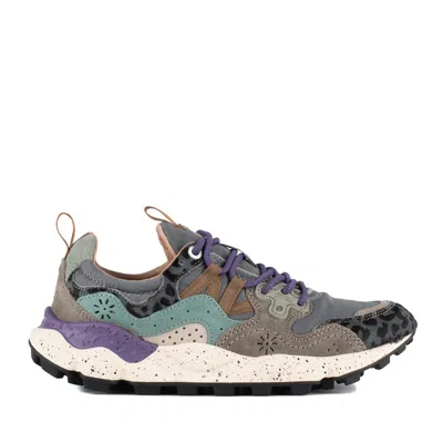 Flower Mountain Yamano 3 Spotted Suede And Nylon Sneakers In Multi