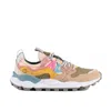 Flower Mountain Yamano 3 Suede And Nylon Dark Rose And Chestnut Sneakers In Multicolor