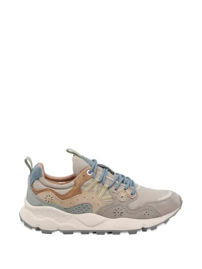 Flower Mountain Yamano 3 Suede Leather Sneakers In Gray