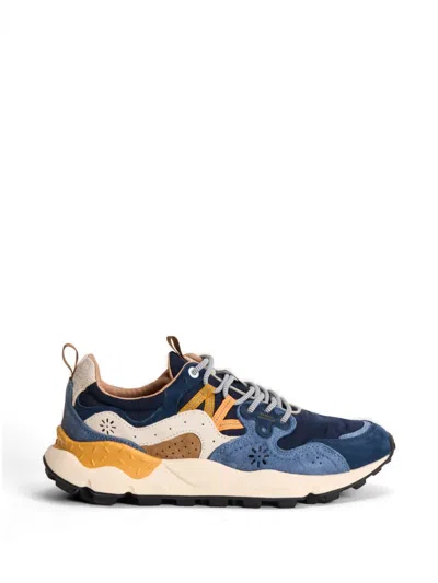 Flower Mountain Yamano 3 Suede Sneakers In Blue